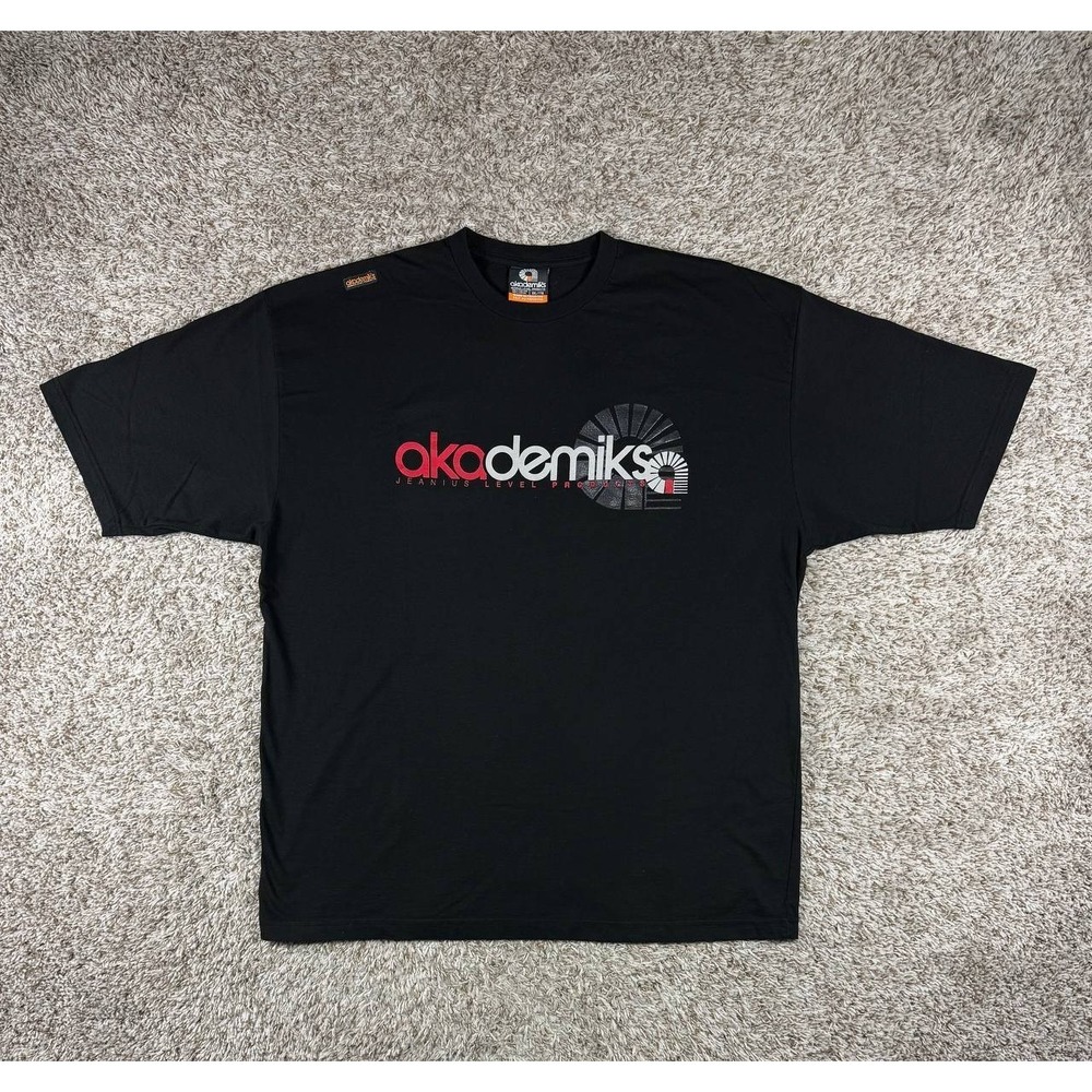 Y2K Akademiks Shirt XXL Hip Hop Big Logo Graphic Front Back Print Rap Tee